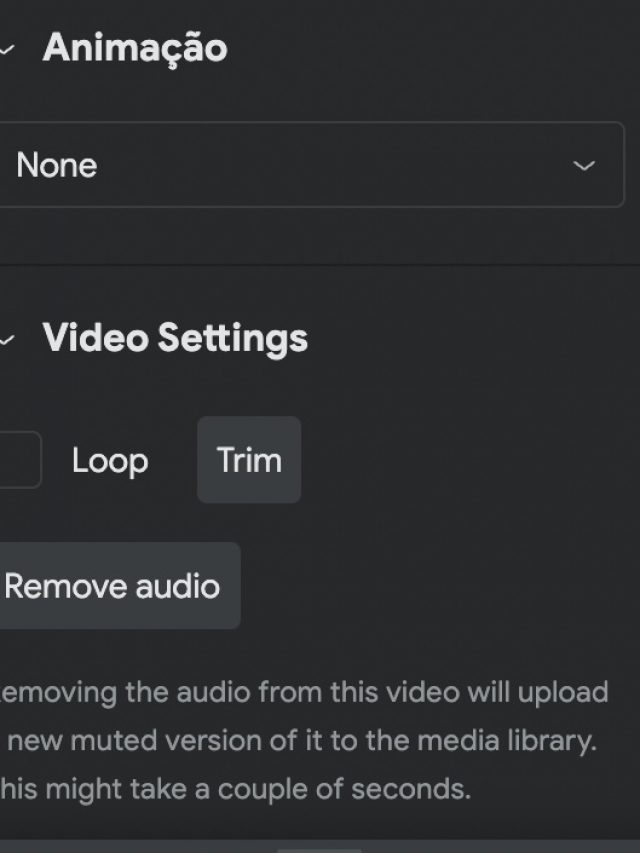 Webstory: como retirar o áudio de um vídeo